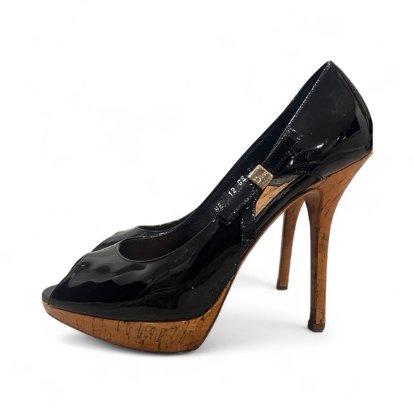 Dior Black Patent Leather Bow high Heels - Picture 1 of 12